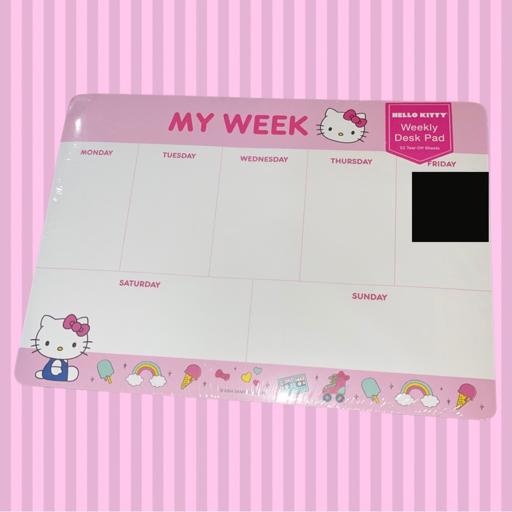 🍦🛼🌈2024 Hello Kitty® by Sanrio® Weekly Desk Pad🌈🛼🍦